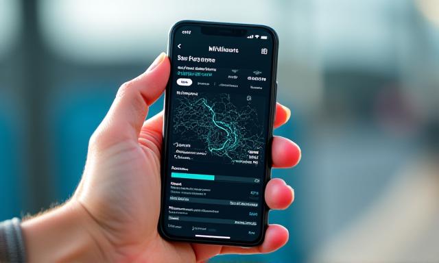 Mobile dashboard tracking interface showing GPS transit data